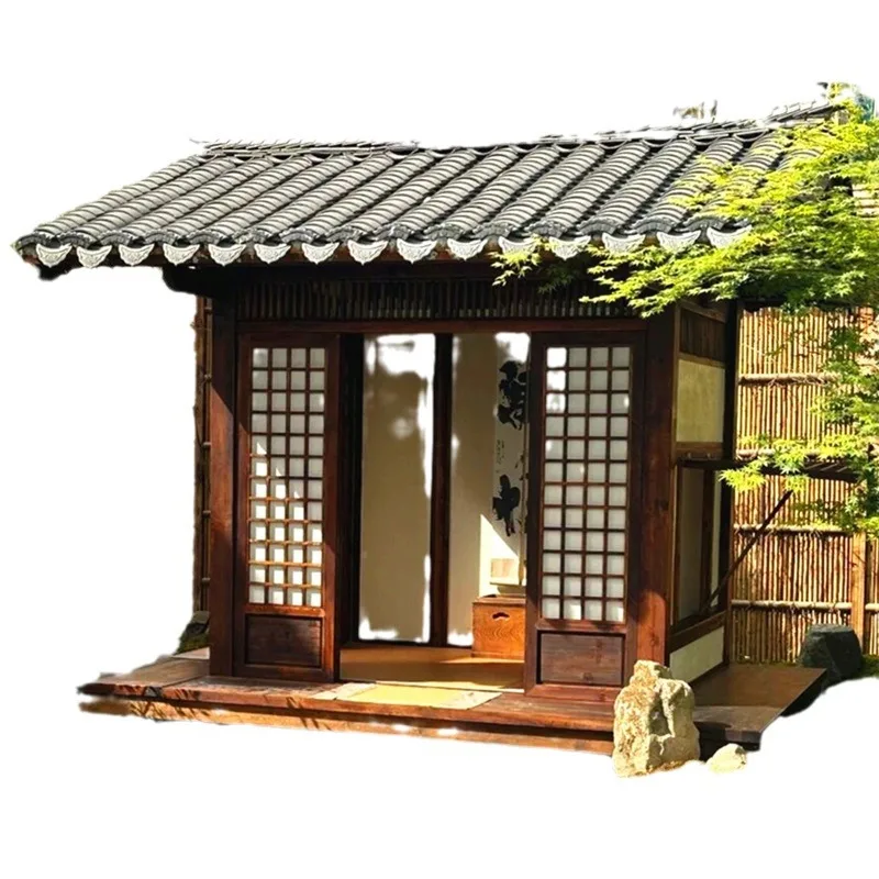 Chinese-style mobile chalet outdoor Japanese-style tea room courtyard landscaping pavilion villa homestay studio anticorrosive w