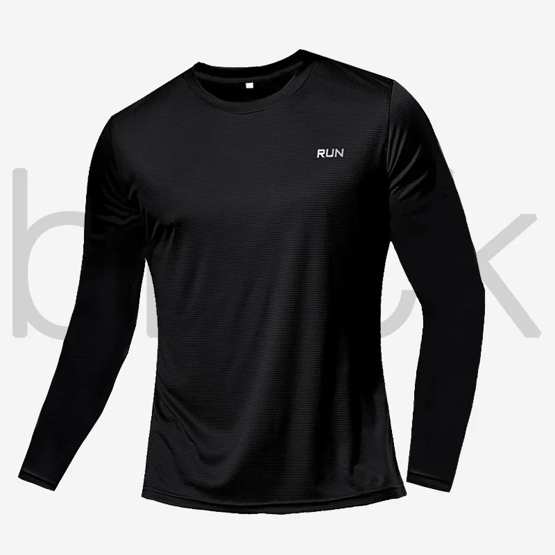Men's Long Sleeve Sports T-Shirt UPF 50+ UV Protection Quick Dry Breathable Running Cycling Fishing Workout Tee