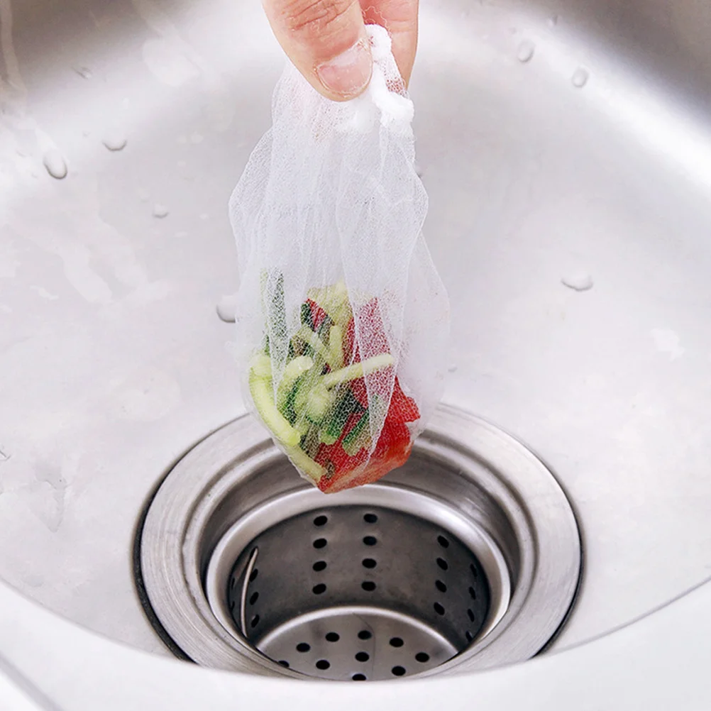 30 قطعة بالوعة المطبخ شبكة حقيبة البوليستر مصفاة الفلتر صافي مكافحة انسداد استنزاف منفذ القمامة تصفية الشعر للاستخدام المنزلي