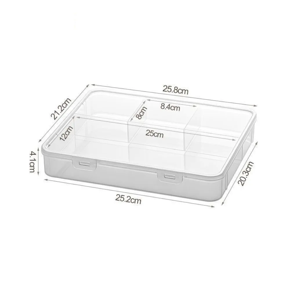S/M/L Glucose Meter Case Clear Plastic Compartment Pill Organizer Case Large Capacity Test Strip Storage Box for Home Use