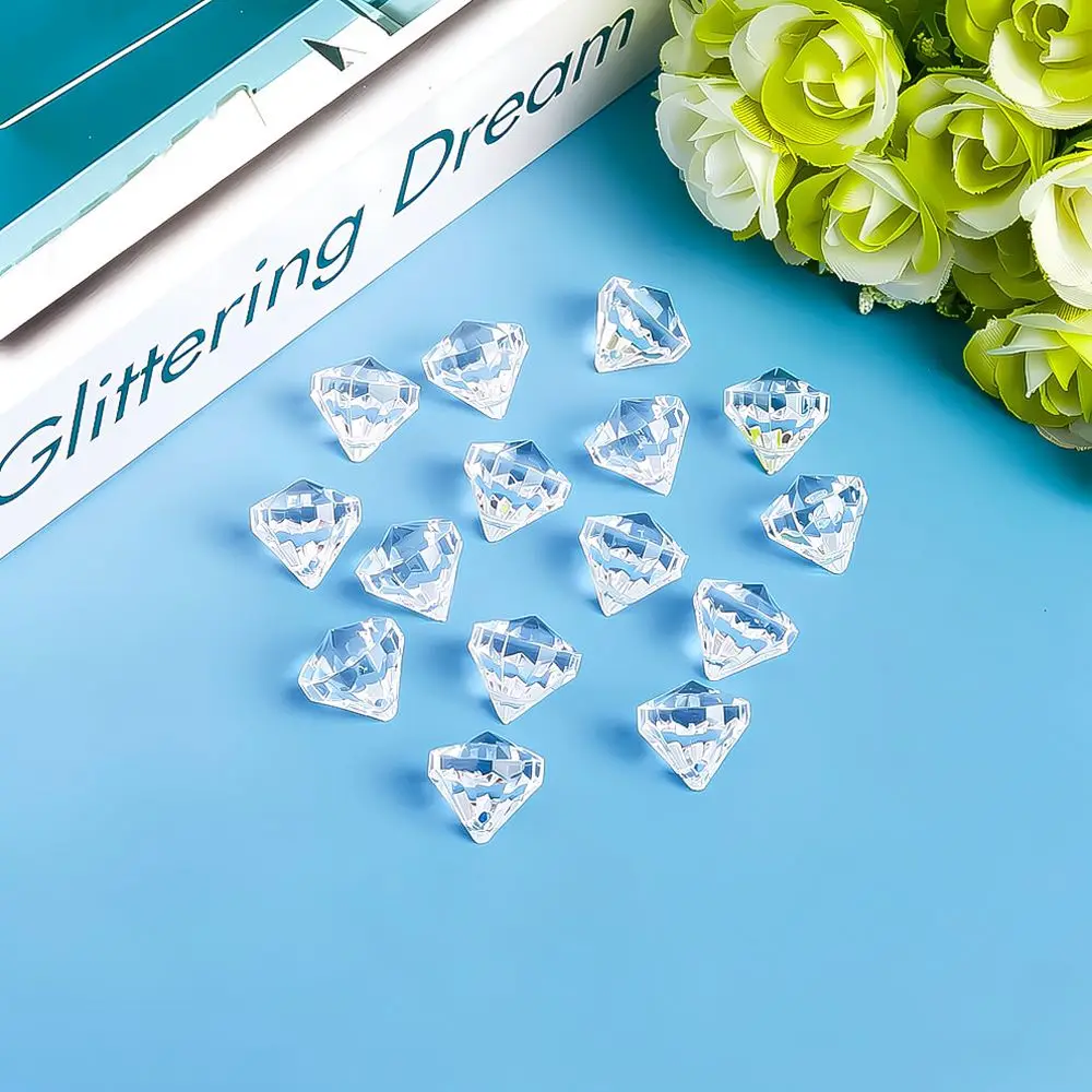 Clear Acrylic Faceted Teardrop Beads Chandelier Crystal Pendants For Event Decoration Indoor Lighting Accessories Parts