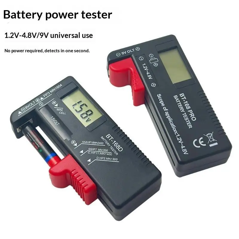 BT-168 PRO Digital Battery Tester Checkered Load Analyzer Display Check AAA AA Button Cell Lithium Capacity Universal Test
