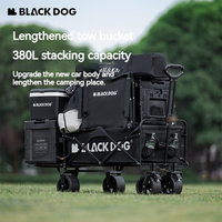 Naturehike BLACKDOG Traveling Trolley Camping Outdoor Picnic Handcart Brake Folding Storage Wagon Roaming Camp Bearing 100kg