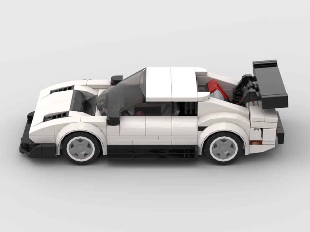 

MOC-модель автомобиля из строительных блоков, 267 деталей, City Speed, издание 1976, 308, игрушка для мальчиков и взрослых, Рождественский подарок