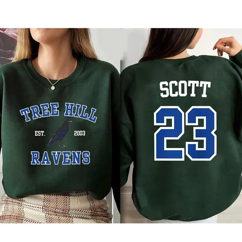 DY20One Tree Hill Sweatshirt TREE HILL RAVENS قميص ناثان سكوت 23 نورث كارولينا هوديي العصرية Tric بلوزات برنامج تلفزيوني OTH Me