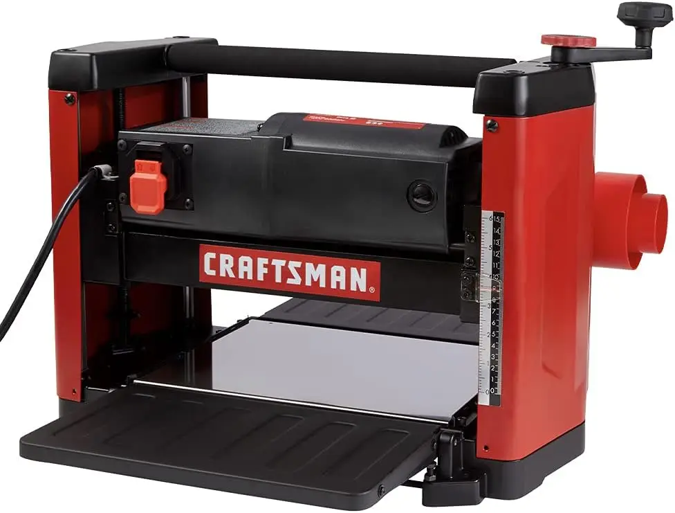 

CRAFTSMAN Planer, 15 Amp, For Benchtops, Two Knife Solid Steel Cutter Head (CMEW320)