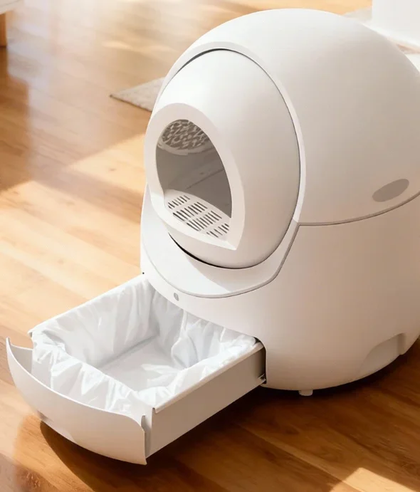 Smart Fully Enclosed Electric Cat Litter Box, Oversized Automatic Self-Cleaning Cat Toilet for Indoor Cats