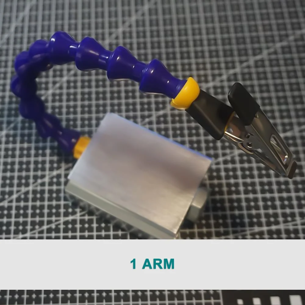 Third Hand Soldering Clamp with Crocodile Clip and Flexible Tube - PCB Holder Helping Hand for Soldering and Welding Station