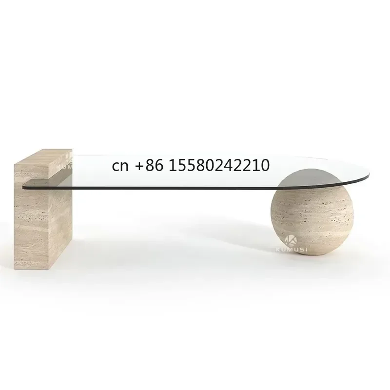 for Travertine Stone Rectangular Center Table
