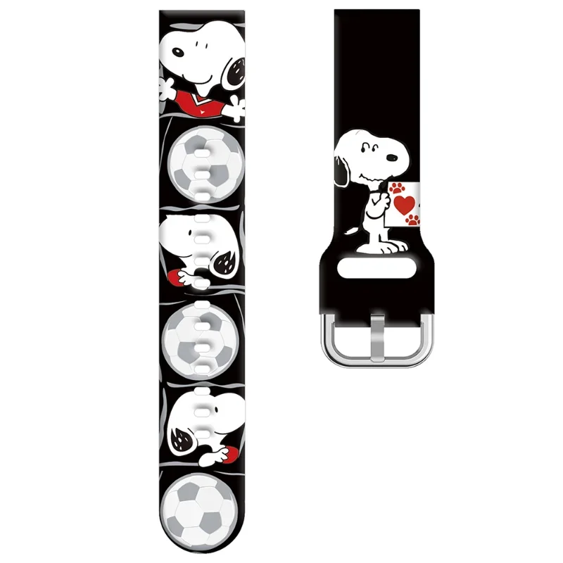 Cartoon Snoopy 20mm 22mm Band for Samsung Galaxy Watch 4 3 5 Pro Active 2 Gear S3 Silicone Bracelet Huawei Watch GT 2 3 Strap