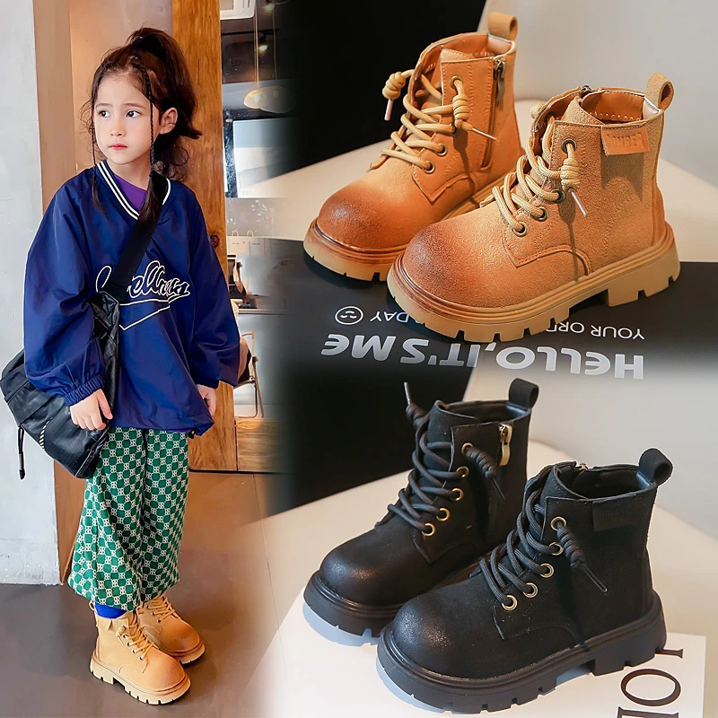 

2025 New Children Fashion Short Boots for Girls Boys Autumn New Style Soft Bottom Anti-slippery Versatile Boot