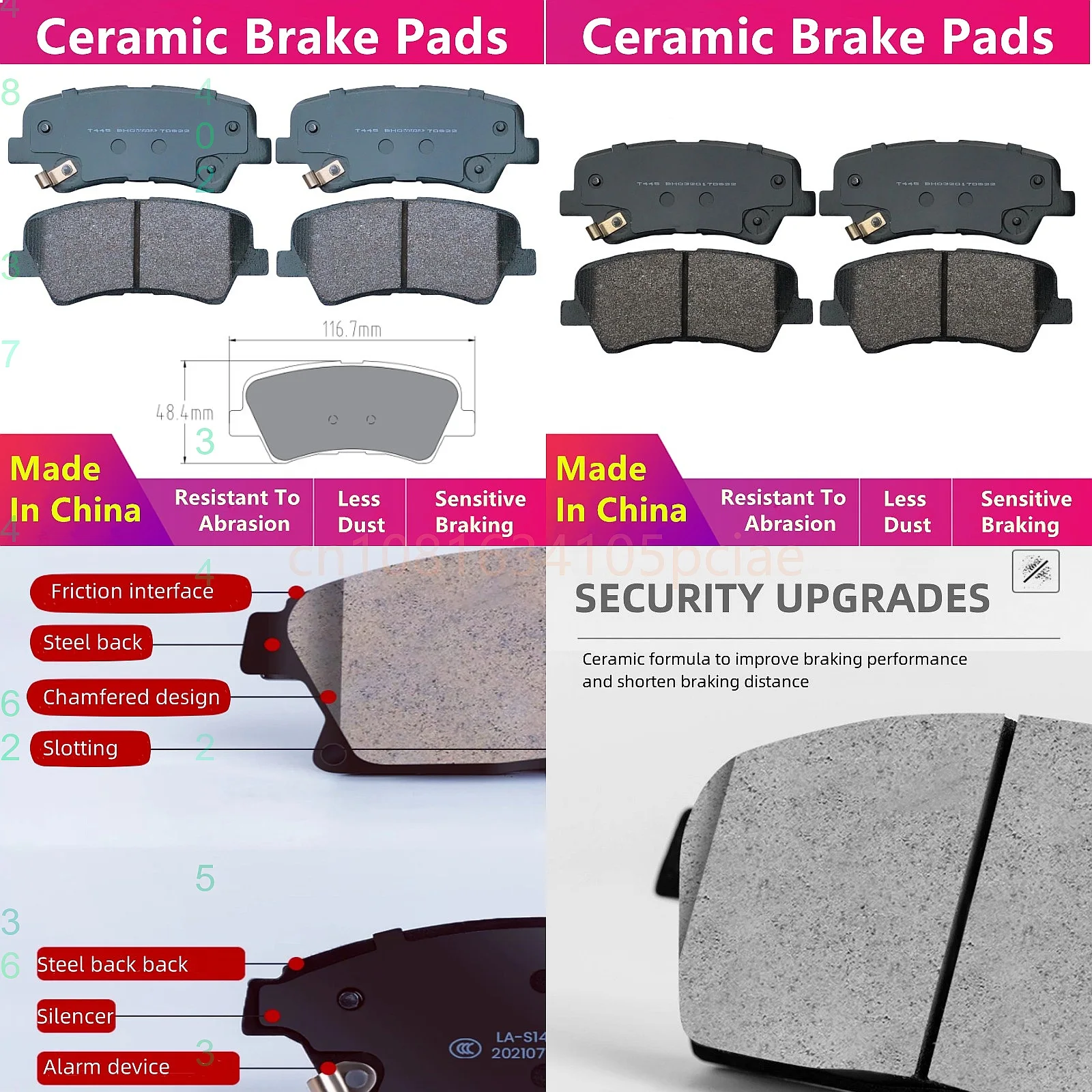 C00027004 For Saic Maxus EG10 G10 Plus Rear Brake Pads Auto Parts