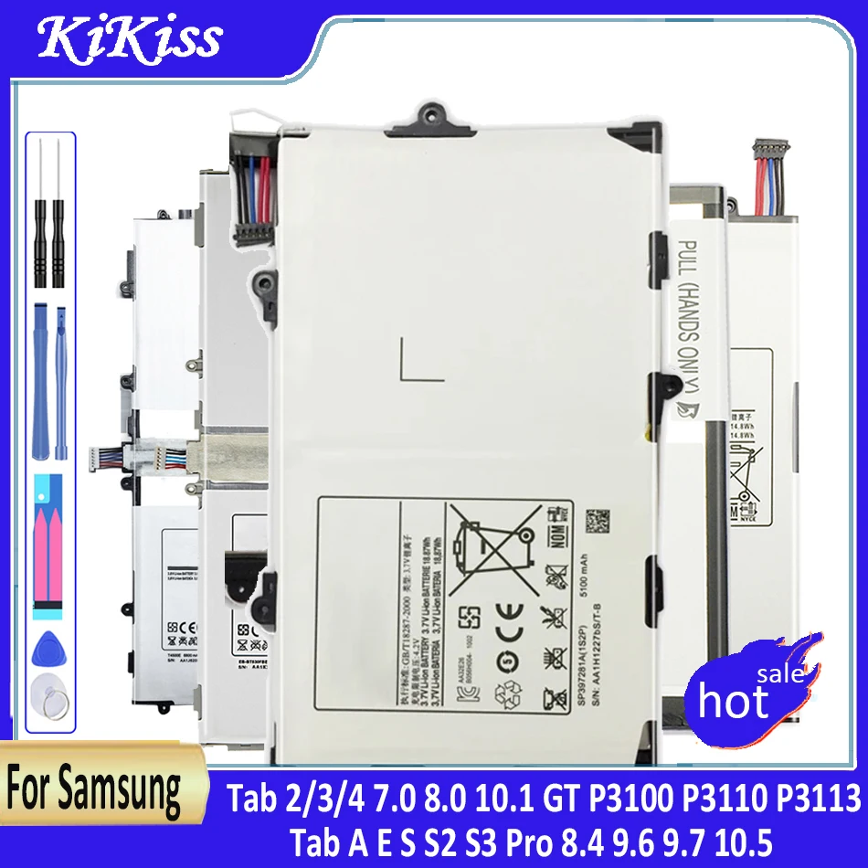 

Battery SP4960C3B For Samsung GALAXY Tab 2/3/4 7.0 8.0 10.1 GT P3100 P3110 P3113/Tab A E S S2 S3 Pro 8.4 9.6 9.7 10.5