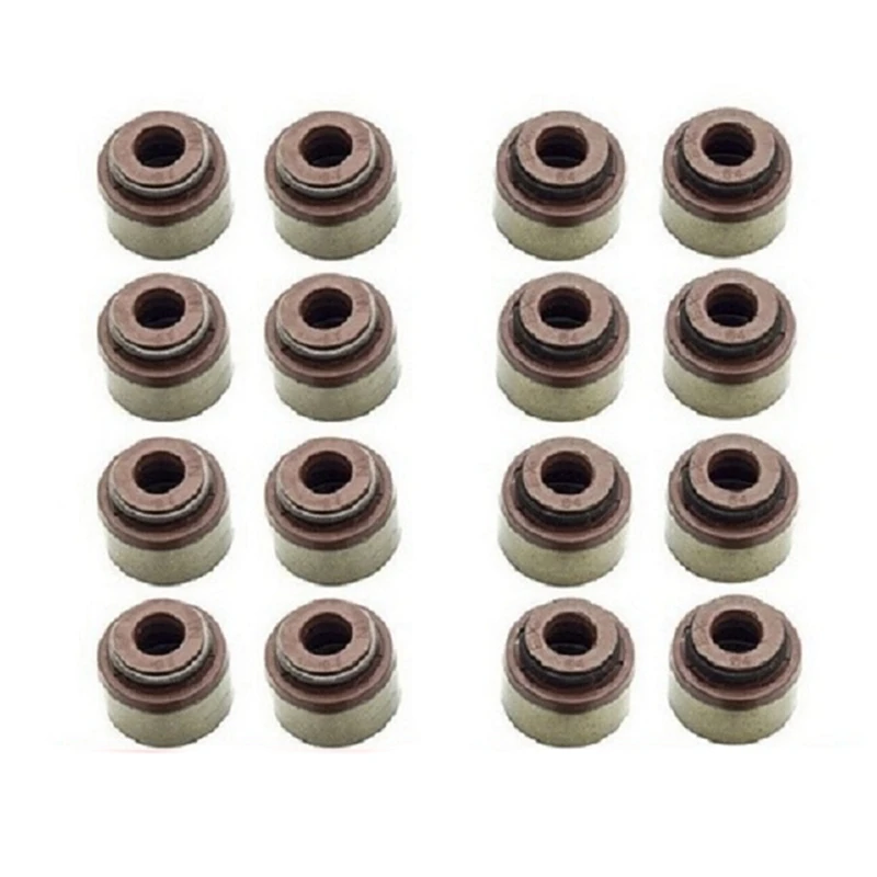 16PCS Valve Stem Oil Seal Kit 12210-PZ1-004 Suitable For Honda Civic Accord Car Intake And Exhaust Valve Oil Seal