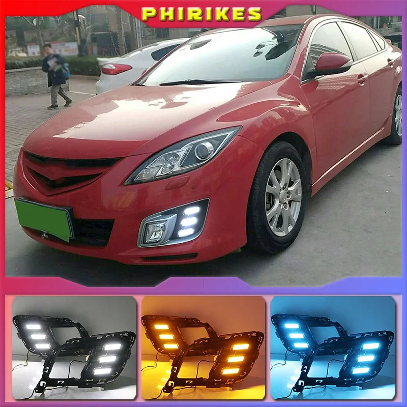

1 set for Mazda 6 Mazda6 2008 2009 2010 Driving DRL Daytime Running Light fog lamp Relay LED Daylight car styling free shipping