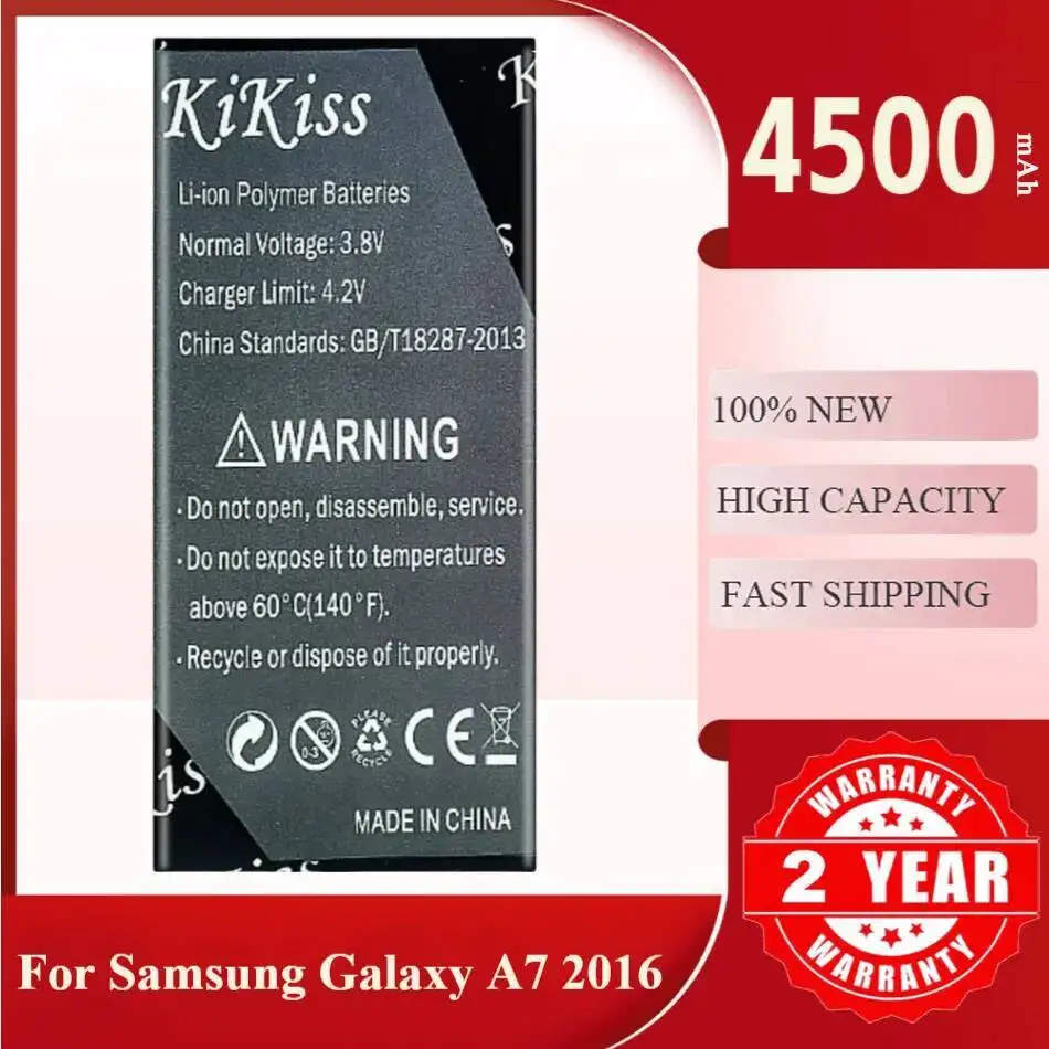 

Аккумулятор Kikiss на 4500 мАч EB-BA710ABE для Samsung GALAXY A7 2016 Edition A710 SM A710F A7100 A7109