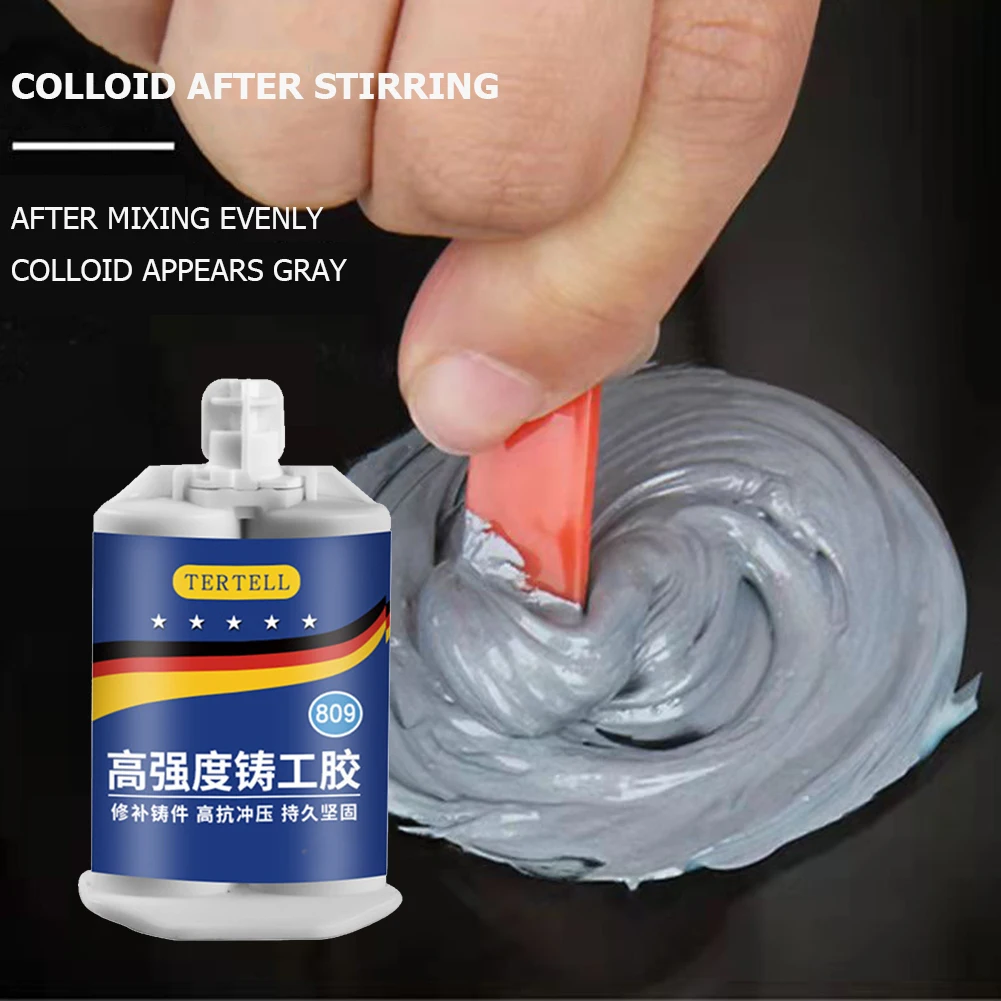 Colle AB forte, 50/100g, mastic de moulage, pâte de réparation industrielle, résistance à la chaleur, soudure à froid, Agent de réparation des métaux