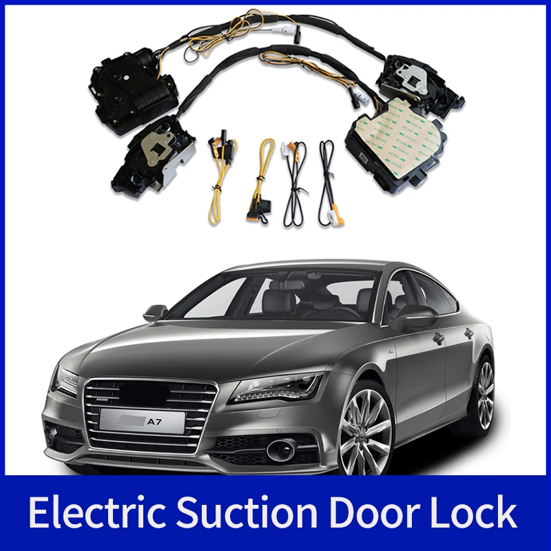 Smart Auto Electric Suction Door Lock for Audi A7 2014-2023 Automatic Soft Close Door Super Silence Car Vehicle Door