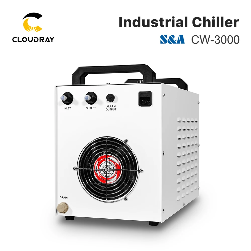 Cloudray S&A CW3000 Industrial Water Chiller for CO2 Laser Engraving Cutting Machine Cooling 60W 80W Laser Tube DG110V AG220V