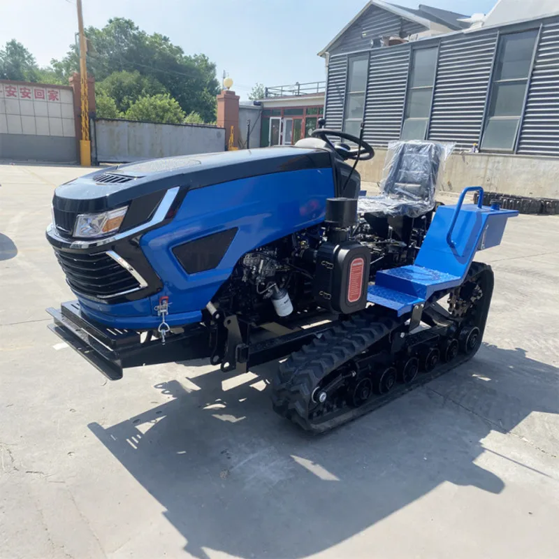 Hot Selling 60 HP Crawler Tractor Self Propelled Diesel Rotary Power Tiller For Sale