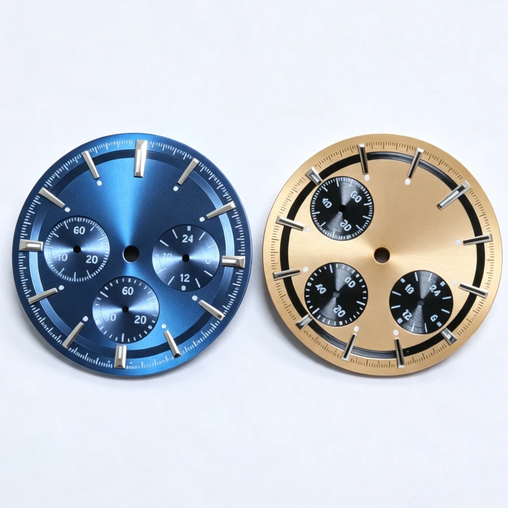 Exhibition Caseback - VK63 다이얼 29.5mm/32.5mm 선버스트 시계 다이얼