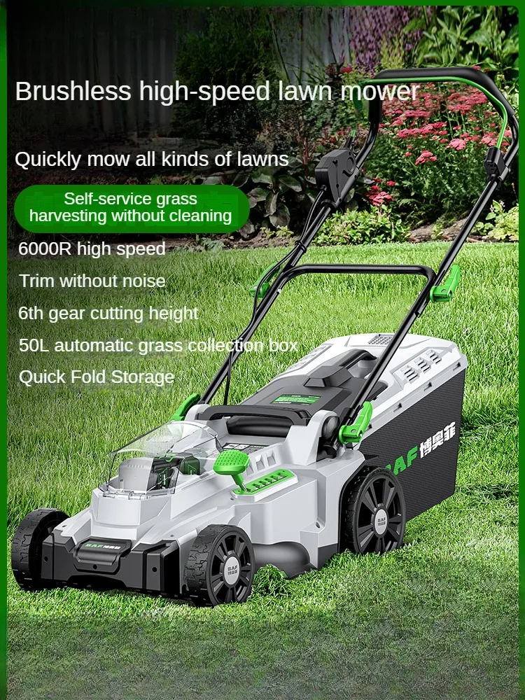 

2000W Electric Lawn Mower Push-Type Grass Trimming Machine for Small Household