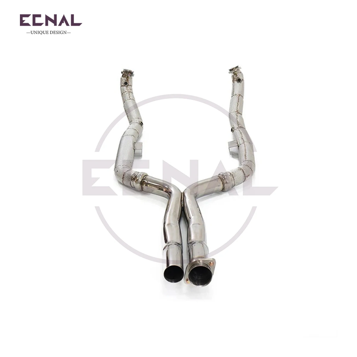 

Ecnal Exhaust Downpipe for Mercedes Benz W221 E63 6.2L 2007-2011 Straight-through Exhaust Pipe with Heat Shield Exhaust System