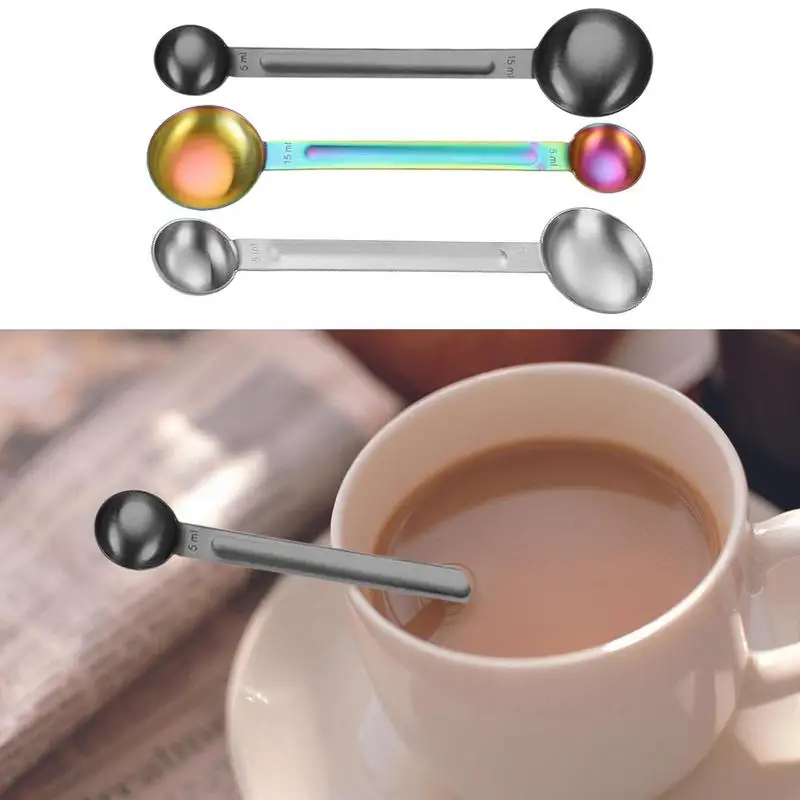 

Coffee Scoop 1Pcs Stainless Steel Coffee Scoop Tablespoon Measuring Spoon Coffee Scoop 15ml Long Handle Coffee Spoons