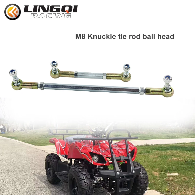 

LING QI 80mm-310mm Tie Rod Kits Fit Ball Joint For ATV Four Wheeler Quad Go Kart ATV Accessories