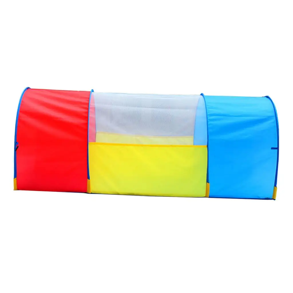 Multicolor Play Tunnel Kids Children -up Tent Crawl Tube 130 x 48 x 55 cm