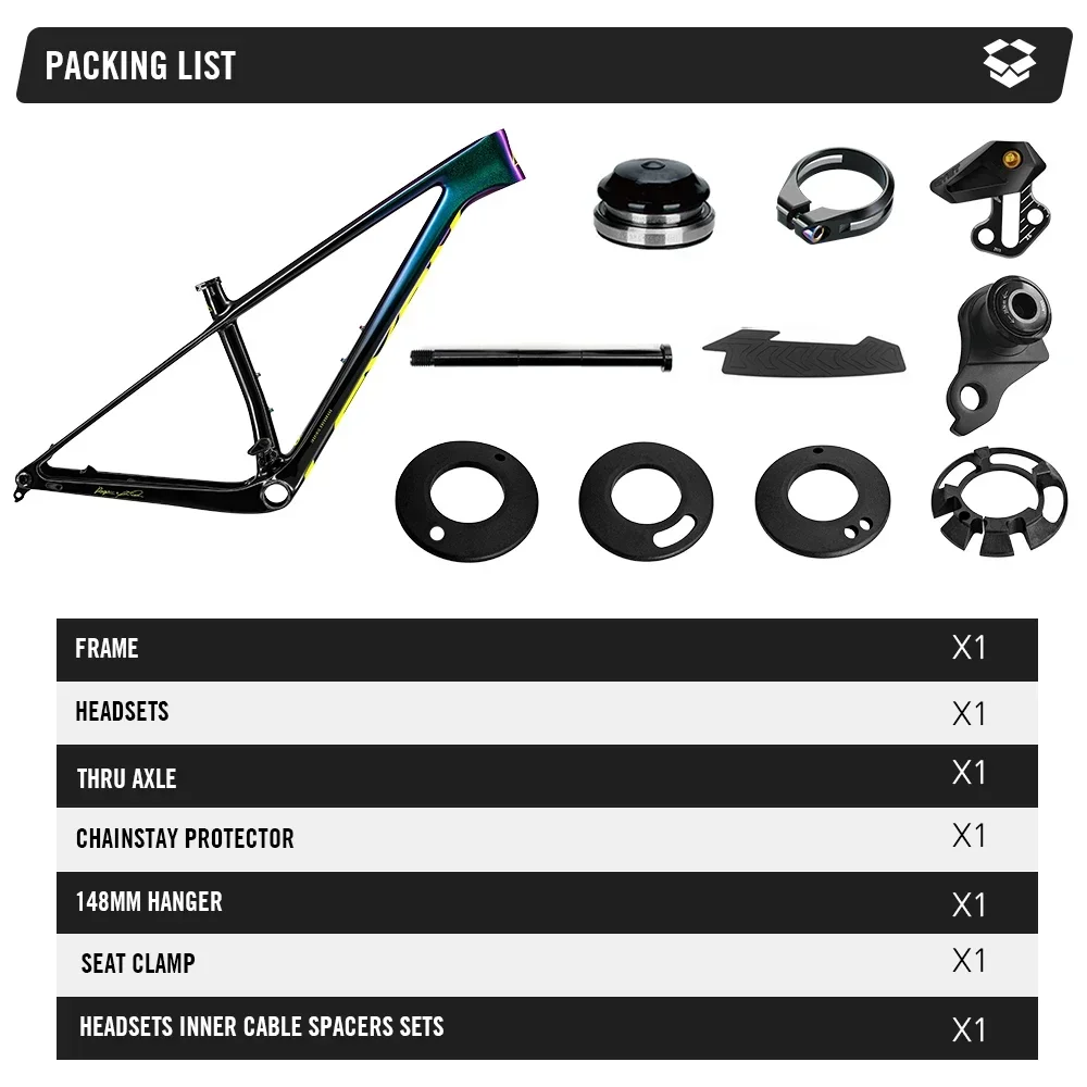 LEXON SUPRA 1079g Carbon MTB Frame 29er Superlight UDH Hangers Boost 148mm 15-19