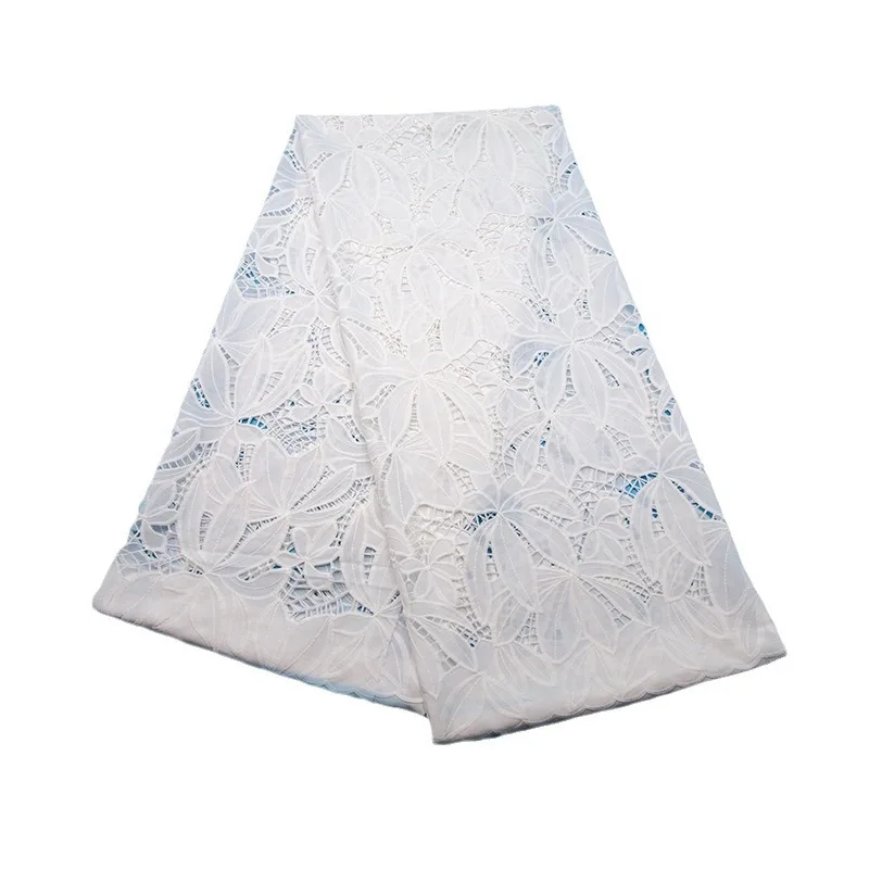 Lace fabric ins summer cotton skirt clothing square pattern dress fabric DIY women\'s cotton cotton embroidered lace hollow cloth