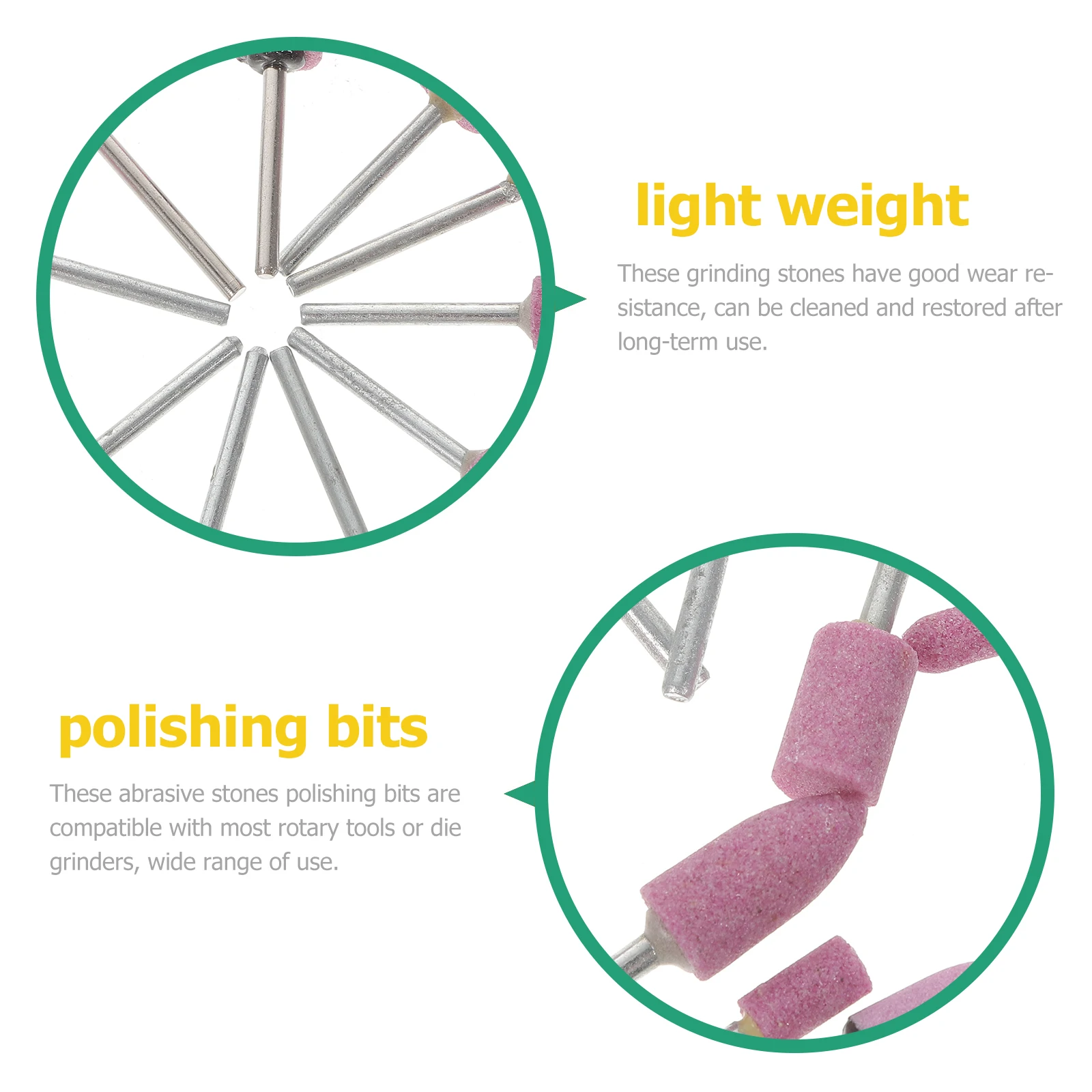 

20pcs Electric Drill Accessories Rotary Tool Grinding Bits Metal Mini Stone Wheel Angle Carving S Tools Polishing Abrasive