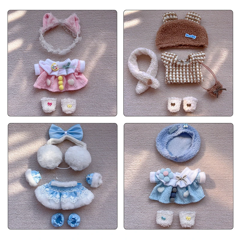 For 20cm Idol Doll Doll Clothes Outfit Accessories Cute College Dress Cosplay Plush Doll Clothes For Super Star Dolls Toys Gift