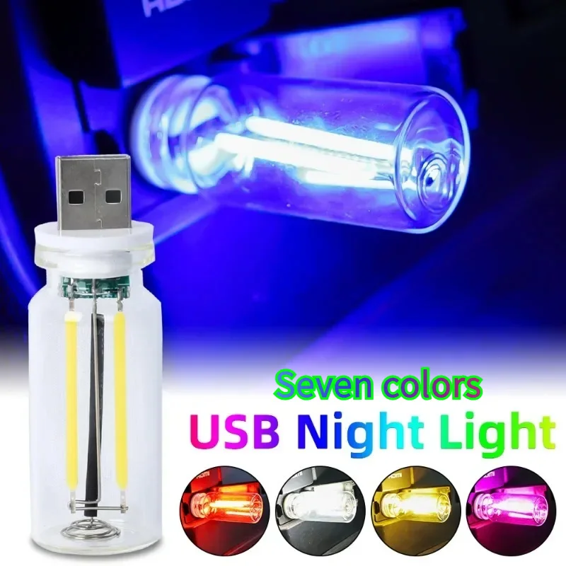 USB Touch Control LED Night Light Atmosphere Light Bulb Incandescent Lamp LED Filament Light Bulb Car Camping Home Room Decor