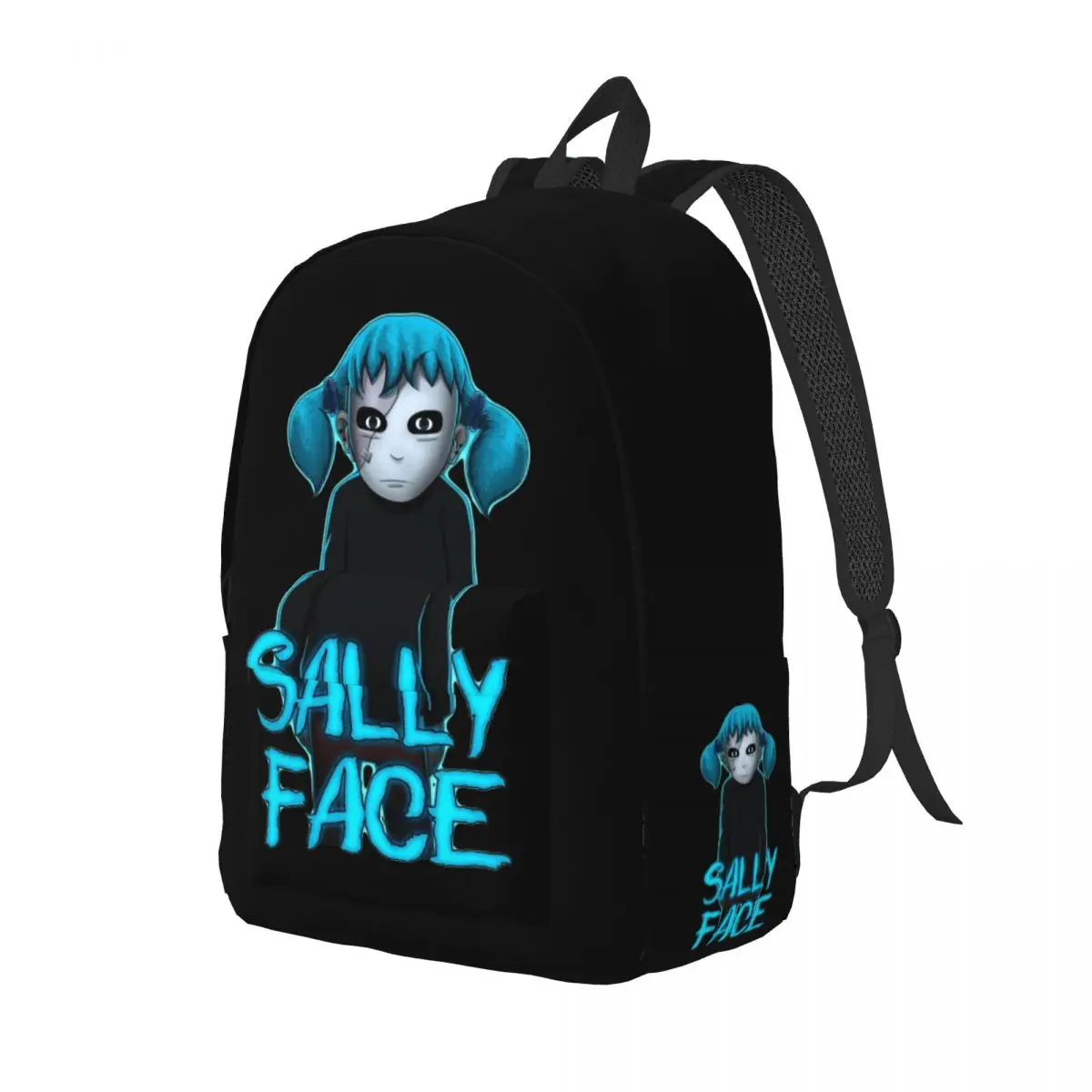 Mochila Sally Face Game para homens e mulheres, jogos de terror, estudante, mochila de negócios, bolsa de ombro, presente