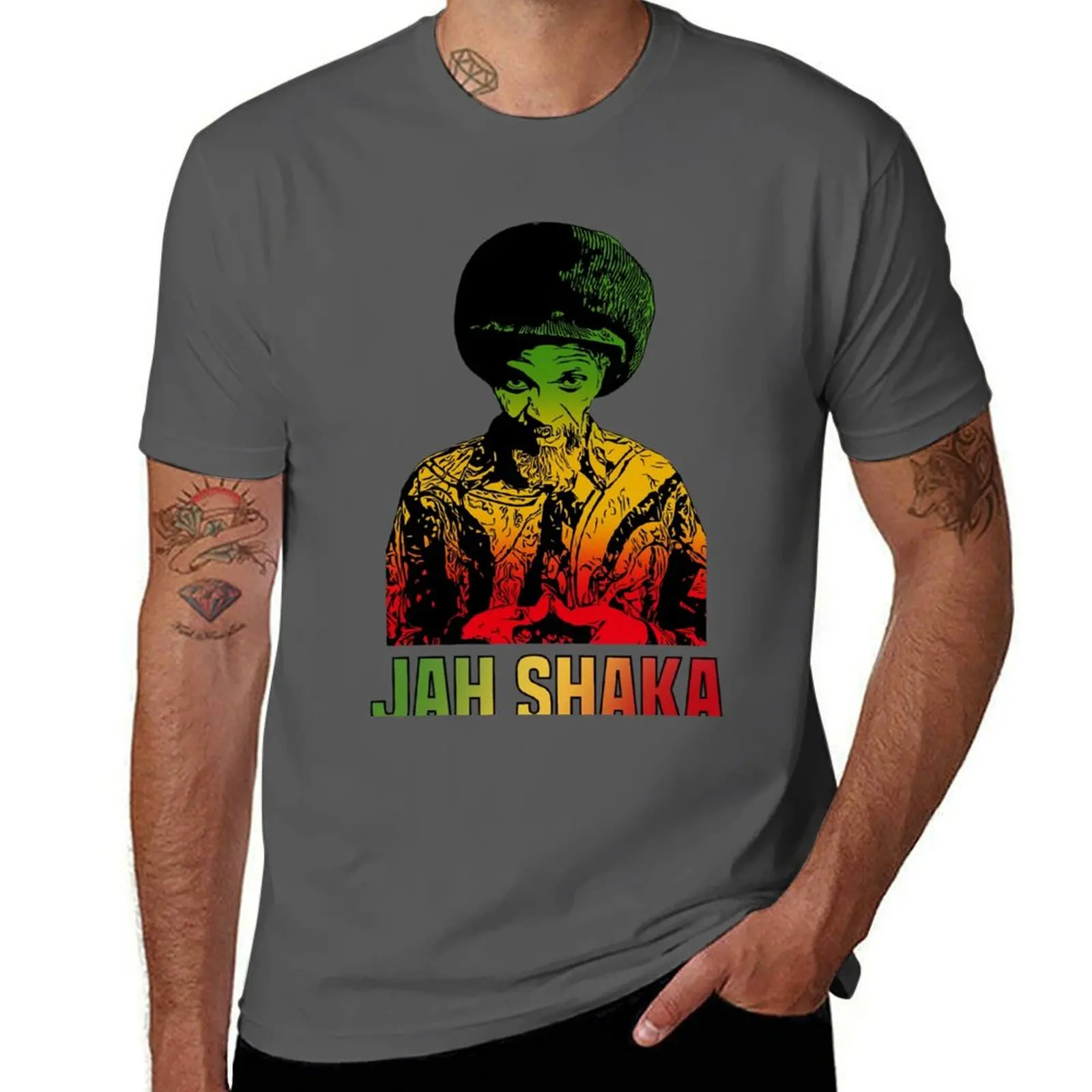 

Jah Shaka T-Shirt Outdoor Work Short Sleeve Top