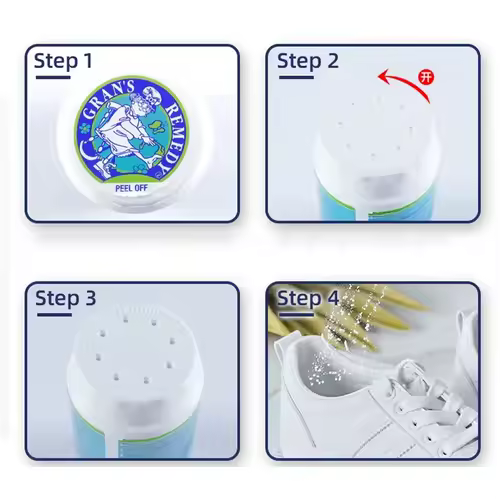 3pcs Grans Remedy Foot Powder Natural Shoe Deodorizer & Foot Odor Eliminator Powder for Men Women Kids Absorb Sweat Fast-Acting - Image 5