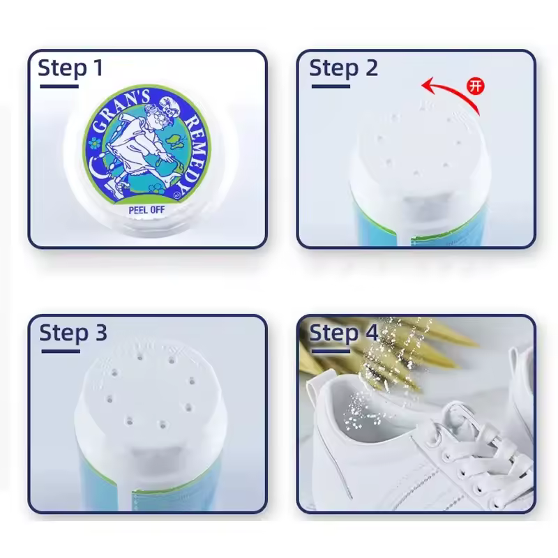 3pcs Grans Remedy Foot Powder Natural Shoe Deodorizer & Foot Odor Eliminator Powder for Men Women Kids Absorb Sweat Fast-Acting - Image 5
