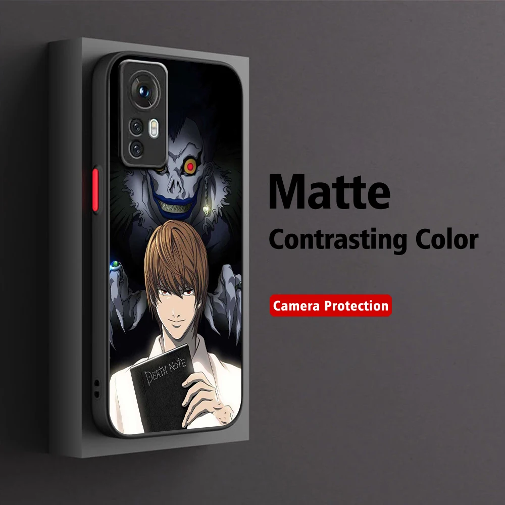 Etui na telefon Anime Death Note do Xiaomi Redmi Note 13 12 11 10 10C 10X 9 9A 9T 9C 8 7 Pro Plus 5G Matte Transparent Cover