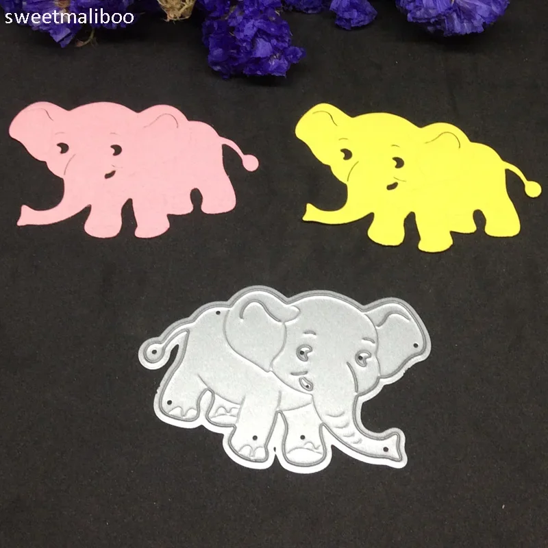 

Stamps Dies Scrapbooking Cartoon Elephant Metal Cutting Dies New 2024 Embossing Stencils Craft Die Cut Paper Photo Card Making