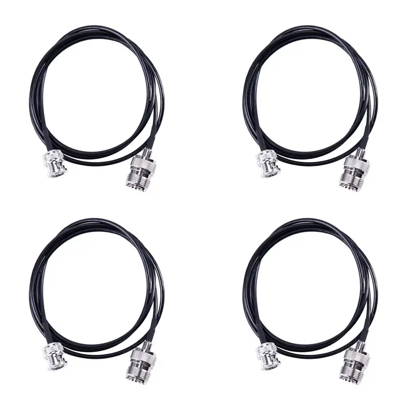 

N82R 4X RF UHF VHF Radio Coaxial Antenna Cable BNC Male To UHF SO239 RG-58U MILSPEC Coax Mobile To Base Antenna 3 Ft