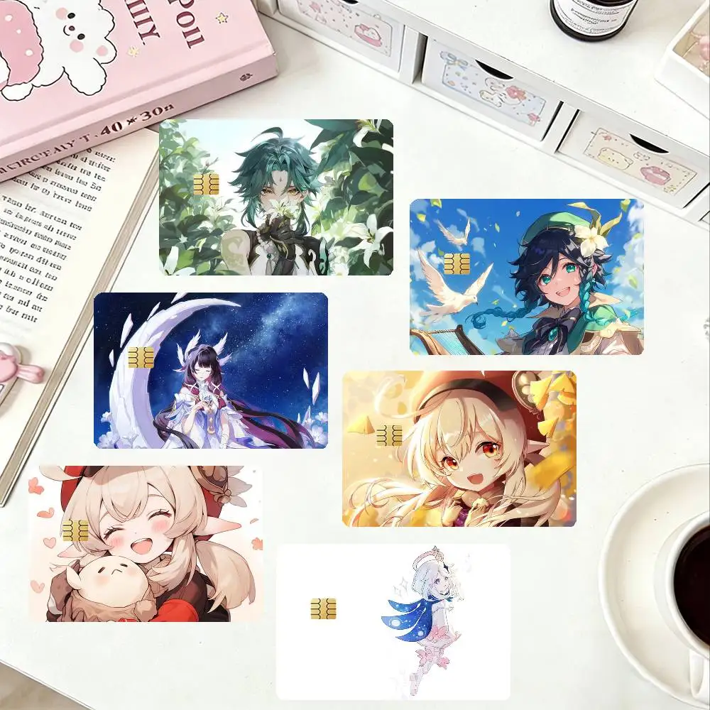 

G-Genshin I-Impact HD Waterproof Card Skins Protective Stickers for Credit Bank Game Cards