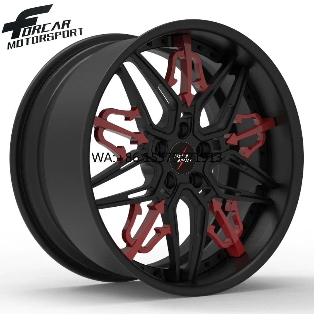 

Forcar Double Color Lighting Weight Factory 18 19 20 Inch T6061 Factory 5*112 5*114.3 5*120 Forged Wheels