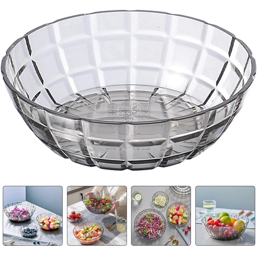 

Stylish Transparent Food Storage Bowl for Daily Meal Prep Salad Mixing Dessert Serving Strong Impact Resistant Reusable Plastic