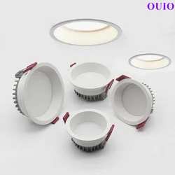 Antyodblaskowe 2024 Nowy styl Możliwość przyciemniania Wpuszczane oprawy LED Downlight 10 W 12 W 15 W 18 W 20 W COB Sufitowe światło punktowe AC85 ~ 265 V Lampa tła