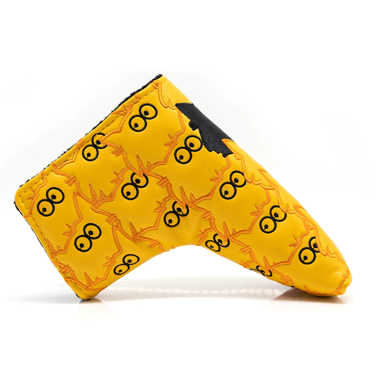 Golf supplies putter cover Club cover Yellow embroidered club cover ball head cover