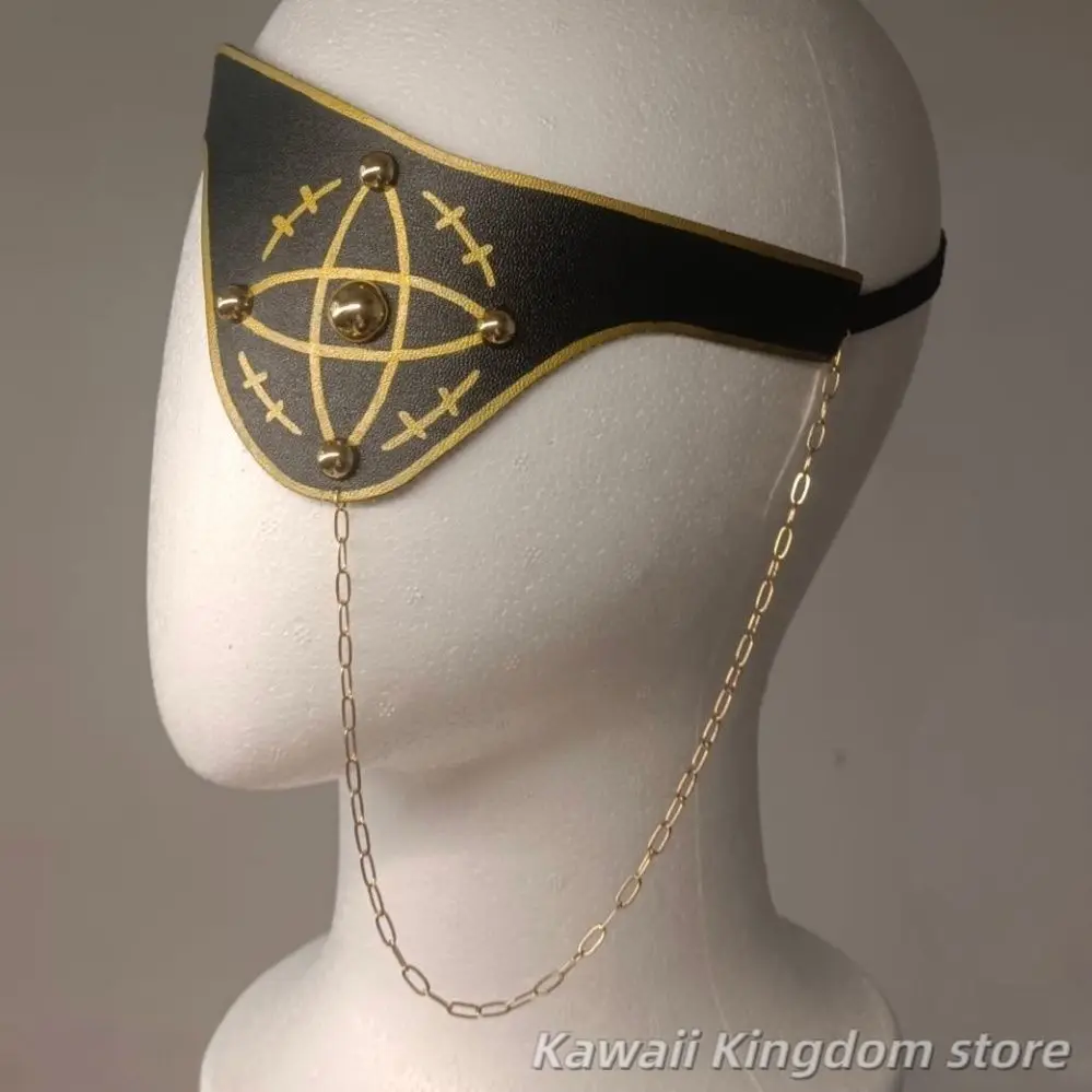 Anime Honkai: 스타 레일 Anaxagoras 아이 패치 아이 마스크 의상 할로윈 파티 코스프레 소품 성인용 싱글 아이 패치