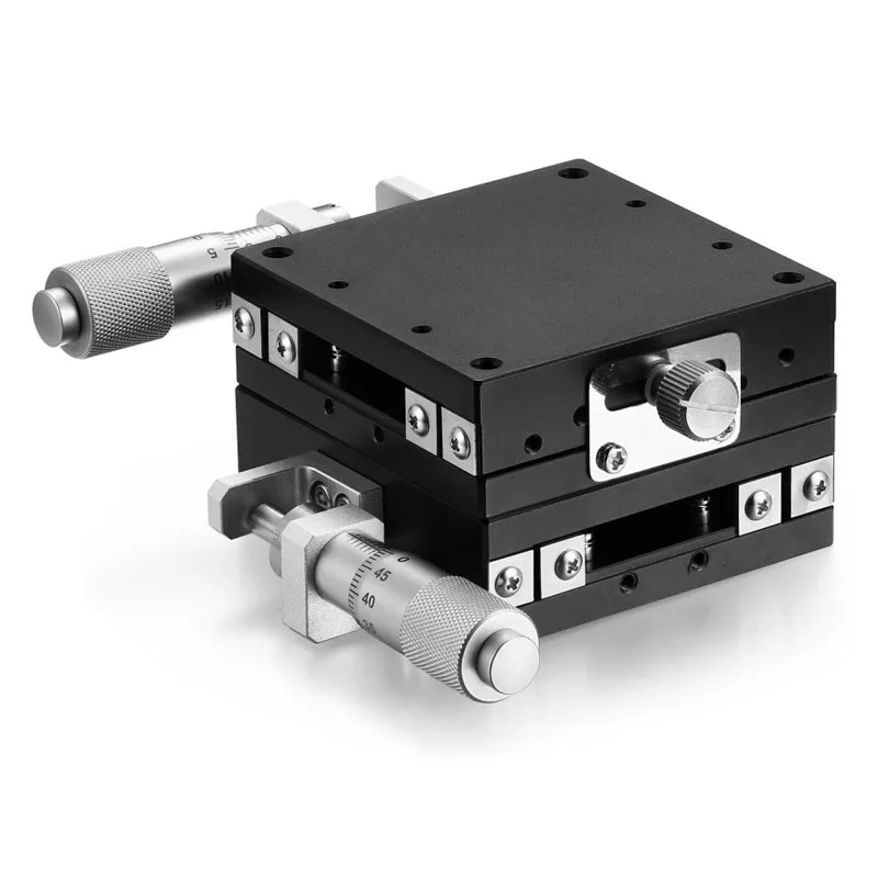 Manual XY axis displacement platform LGX60/40 steel strip ball guide optical precision fine-tuning mobile slide