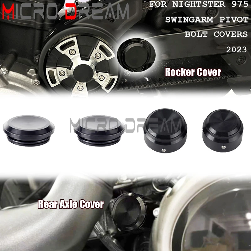 

Aluminium Motorcycle Rocker Arm Cover & Rear Axle Covers Nut Cap Black For Harley Nightster 975 RH975 RH 975 Special 2022 2023